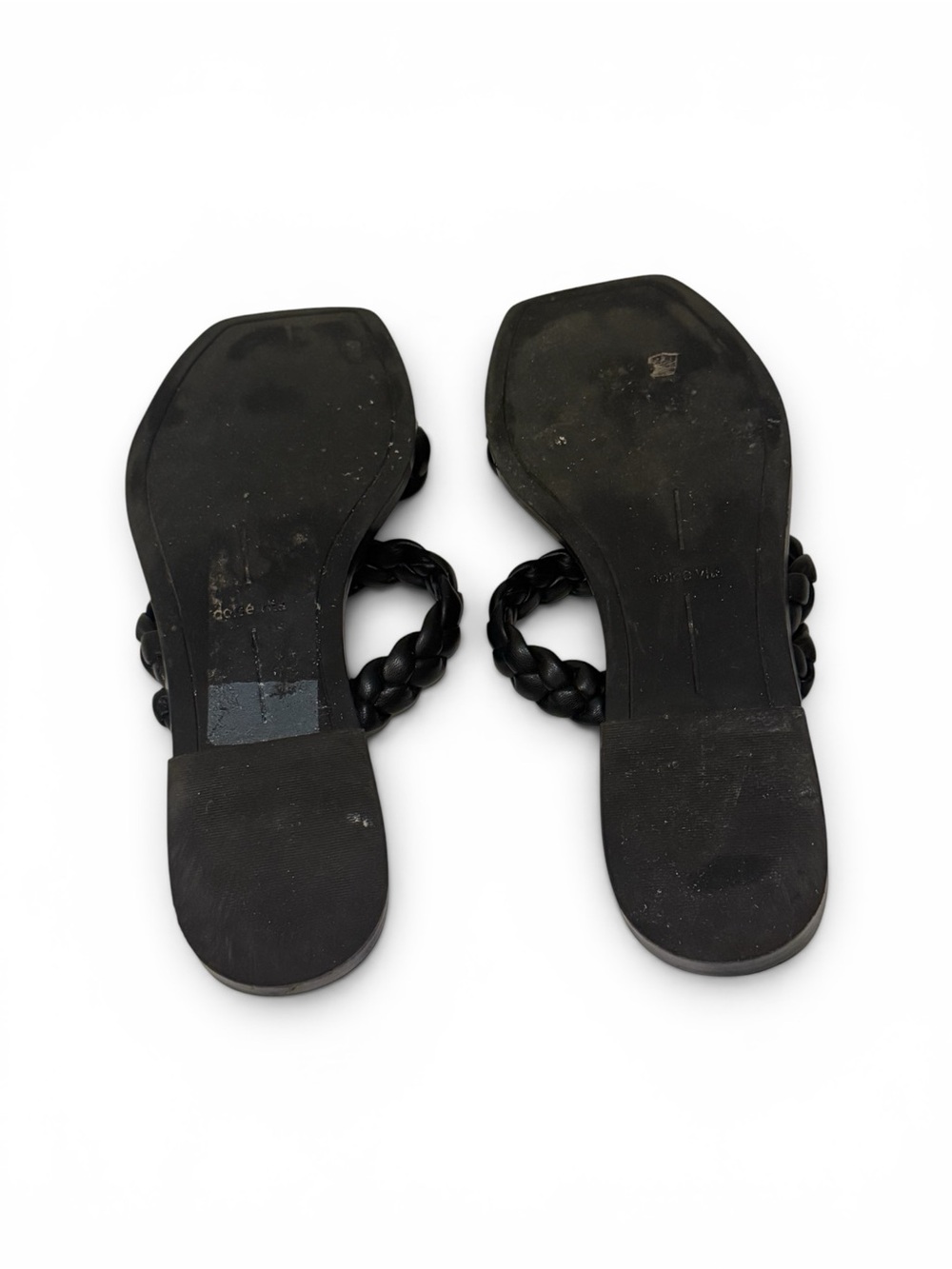 Dolce Vita Black Braided-Strap Slide Sandals - Picture 7 of 7